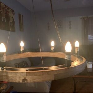 Cost Plus World Market Rustic Wood Chandelier